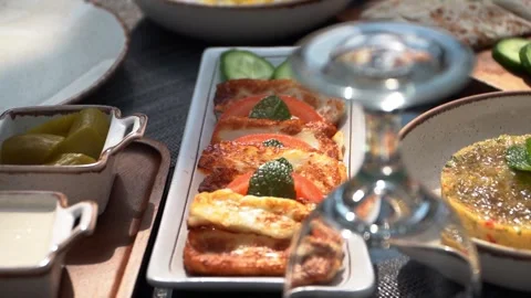Culinary Delight Platter Stock Footage 318303304