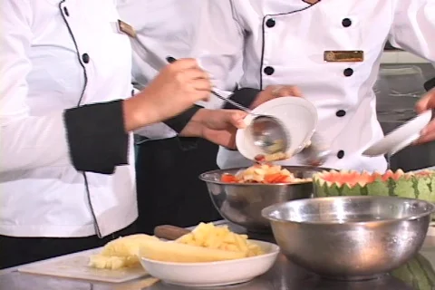 Culinary - Fruit Salad Stock Footage 124511