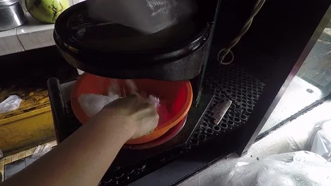 Culinary ice mixed with peanuts in Bangka Indonesia Video stock 119407669