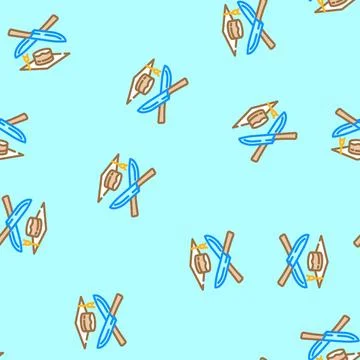 Culinary school restaurant chef vector seamless pattern Stock Illustration