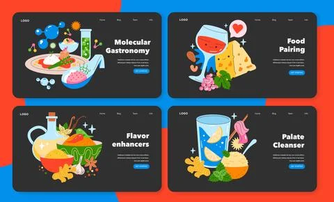 Culinary Science set. Vector illustration. Ilustração Stock