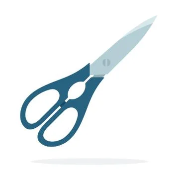 Culinary scissors vector flat material design isolated object on white Stock Illustration