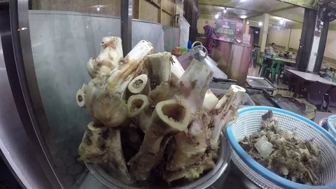 Culinary Sum Sum Bone in Kutaraja Banda Aceh Indonesia Video stock 119194793