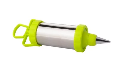 Culinary syringe on a white background Stock Photos