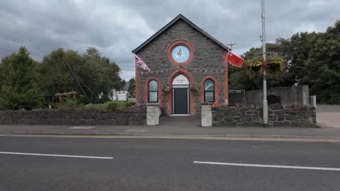 Cullybackey Orange Hall of Loyal Orange Lodge 696 Stock-Footage 317782925