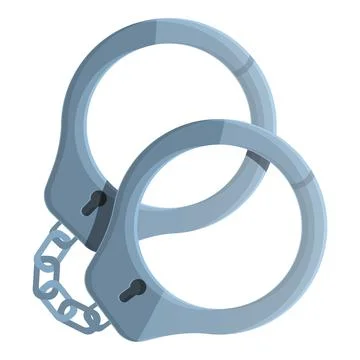 Culprit handcuff icon cartoon vector. Police crime Stock Illustration