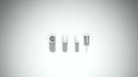 Cult 3D title animation with shadows on a white background Video stock 297067493