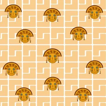 Culta maya patterns background Stock Illustration
