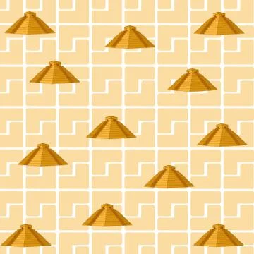 Culta maya patterns background Stock Illustration