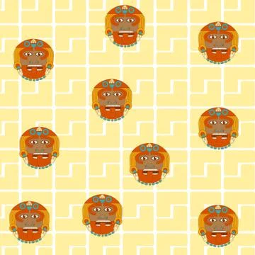 Culta maya patterns background Stock Illustration