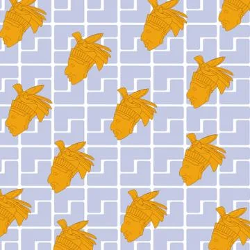 Culta maya patterns background Stock Illustration