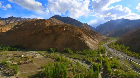 Cultivated fields - view from the mountain Stock Footage 43019615