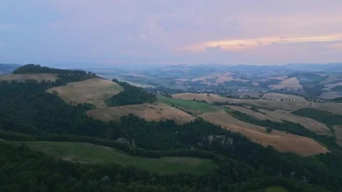 Cultivated land. Soil. Fields. Fields after the harvest. Overcast weather Stock Footage 263380204