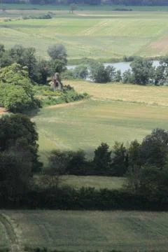 Cultivated plot field Stock Photos
