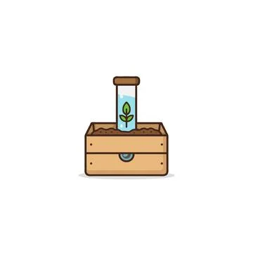 Cultivating future growth concept displaying scientific research and develo.. Stock Illustration