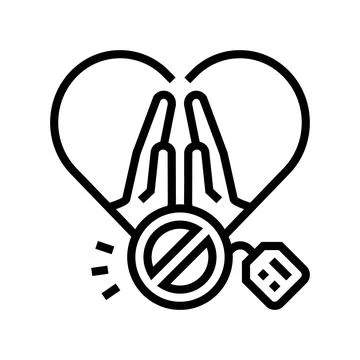 Cultural differences couple line icon vector illustration Stock Illustration