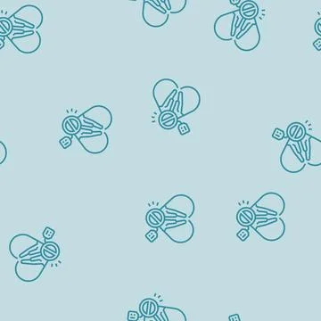 Cultural differences couple line seamless pattern Ilustração Stock