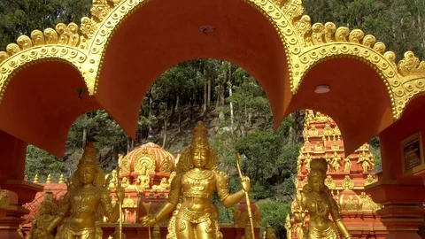 Cultural Diversity. Sita Temple in Nuwara Eliya, Sri Lanka Stock Footage