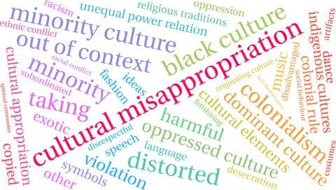 Cultural Misappropriation Word Cloud Illustration