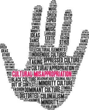 Cultural Misappropriation Word Cloud Illustration