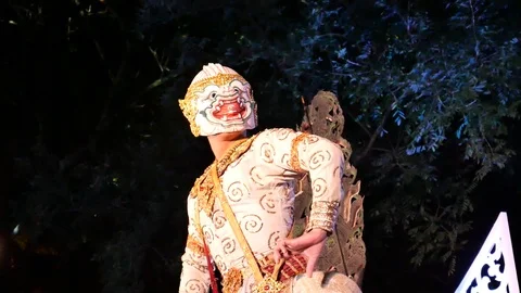Cultural performance of Monkey King Dance Stock Footage