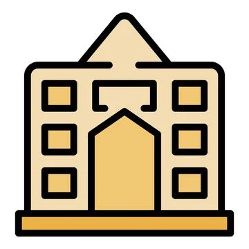 Culture building icon vector flat Ilustración de archivo