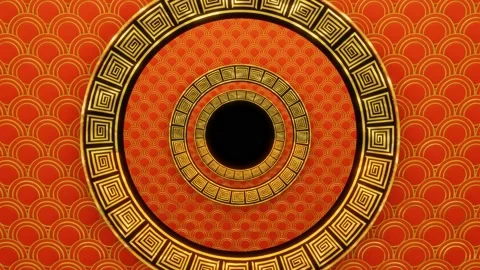 Culture frame pattern design and concept chinese new year festival style. Stock Footage 147932042