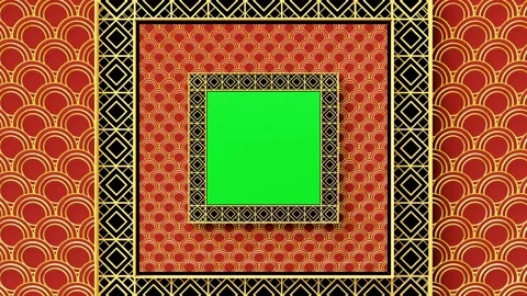 Culture frame pattern design and concept chinese new year festival style. Stock Footage 147932264
