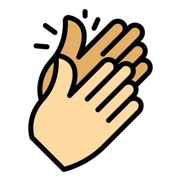 Culture handclap icon vector flat Stock Illustration