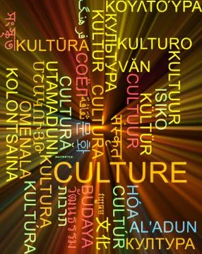 Culture multilanguage wordcloud background concept glowing Stock Illustration