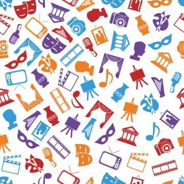 Culture seamless pattern Stock Illustration