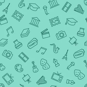 Culture seamless pattern Stock Illustration