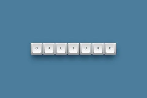 Culture text on a 3d keyboard button with shadow concept series イラスト素材