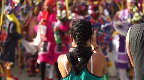 Culture Venezuela diablos chuao danza photographer Stock Footage