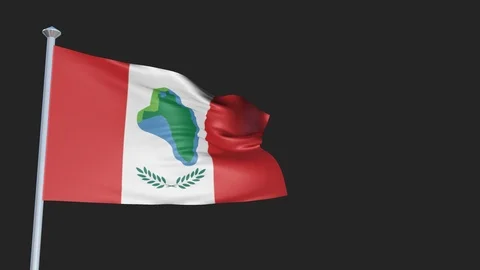 Cumberland Head - Loopable 3D flag animation with Alpha Channel and Transpare Stock Footage 90970619