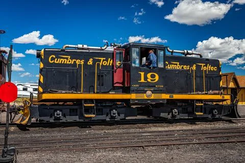 Cumbres and Toltec 19 GE Diesel Electric 50 Ton Switch Engine Locomotive Stock Photos