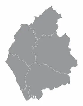 Cumbria county administrative map Stock Illustration