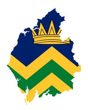 Cumbria county map flag vector silhouette illustration Stock Illustration