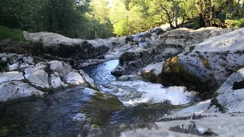 Cumbria Creeks - Aira Beck creek stream 2 Stock Footage