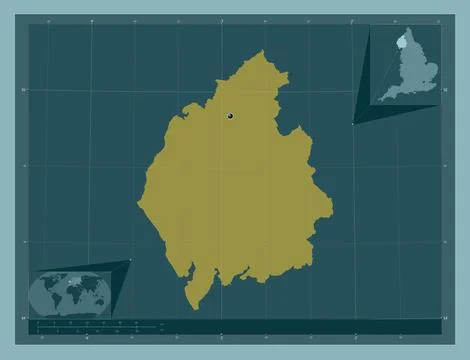Cumbria, England - Great Britain. Solid color shape Stock Illustration