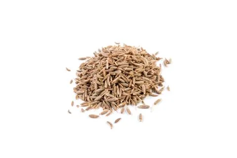 Cumin heap isolated on white background Stock Photos
