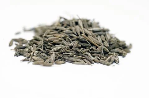 Cumin isolated seeds Foto stock