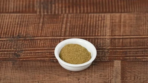Cumin on plate studio shot Stock Footage 183511052