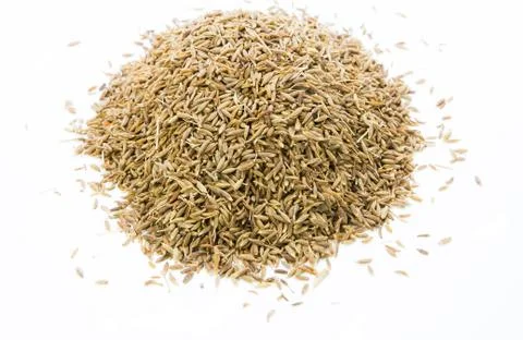 Cumin seeds on white background Stock Photos