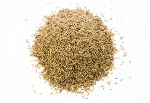 Cumin seeds on white background Stock Photos