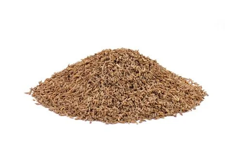 Cumin seeds on a white background Stock Photos