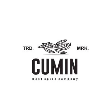 The cumin spice logo icon, cumin kitchen spice for the cooking industry Stock Illustration