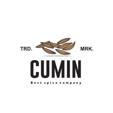 The cumin spice logo icon, cumin kitchen spice for the cooking industry Stock Illustration