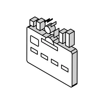 Cumulative card isometric icon vector illustration Illustrazione stock