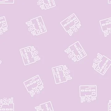 Cumulative card line seamless pattern Stock Illustration